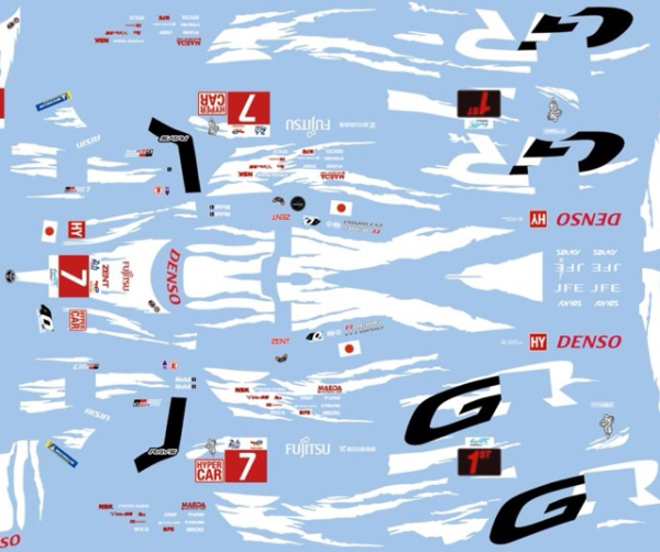Decal TOYOTA GR010  LMH Le Mans 2025 #7 Retro FFSFD1086v1